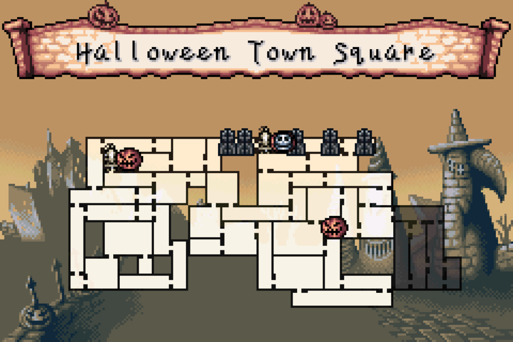 Halloween Town Square map in Pumpkin King