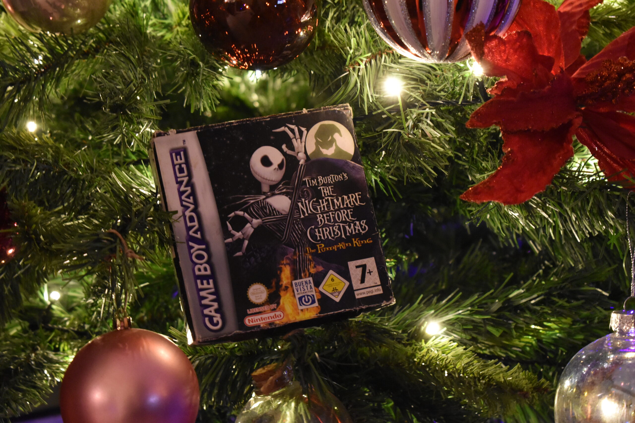 The Nightmare Before Christmas: The Pumpkin King box on a Christmas tree