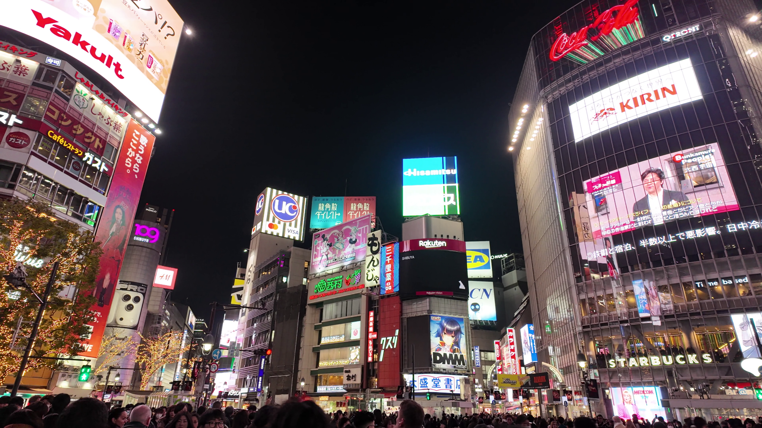 Shibuya crossing at night