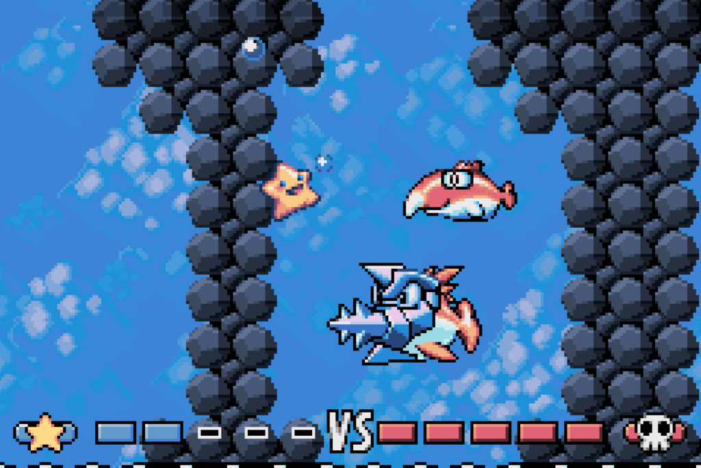 An example of a boss fight
